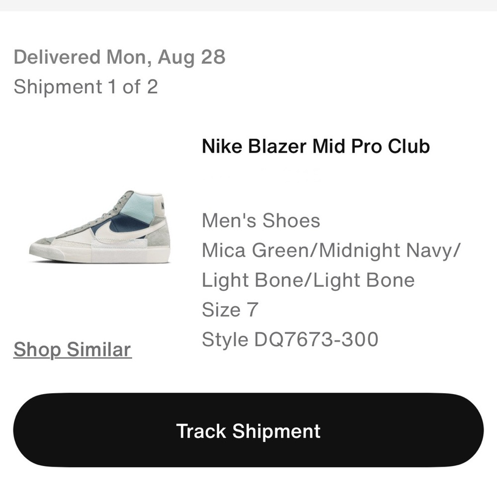 Nike Blazer Mid Size 7 in Blue and White
